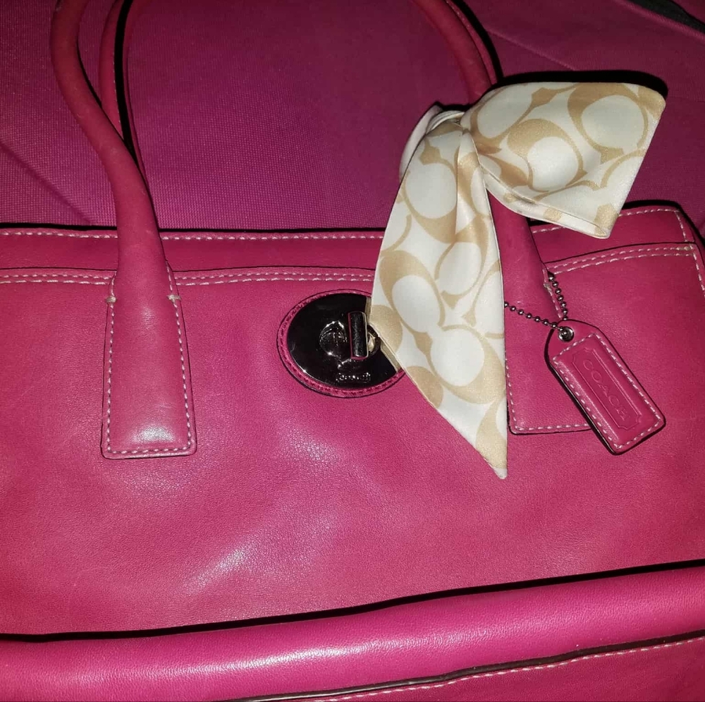 Coach Pink Leather Handbag